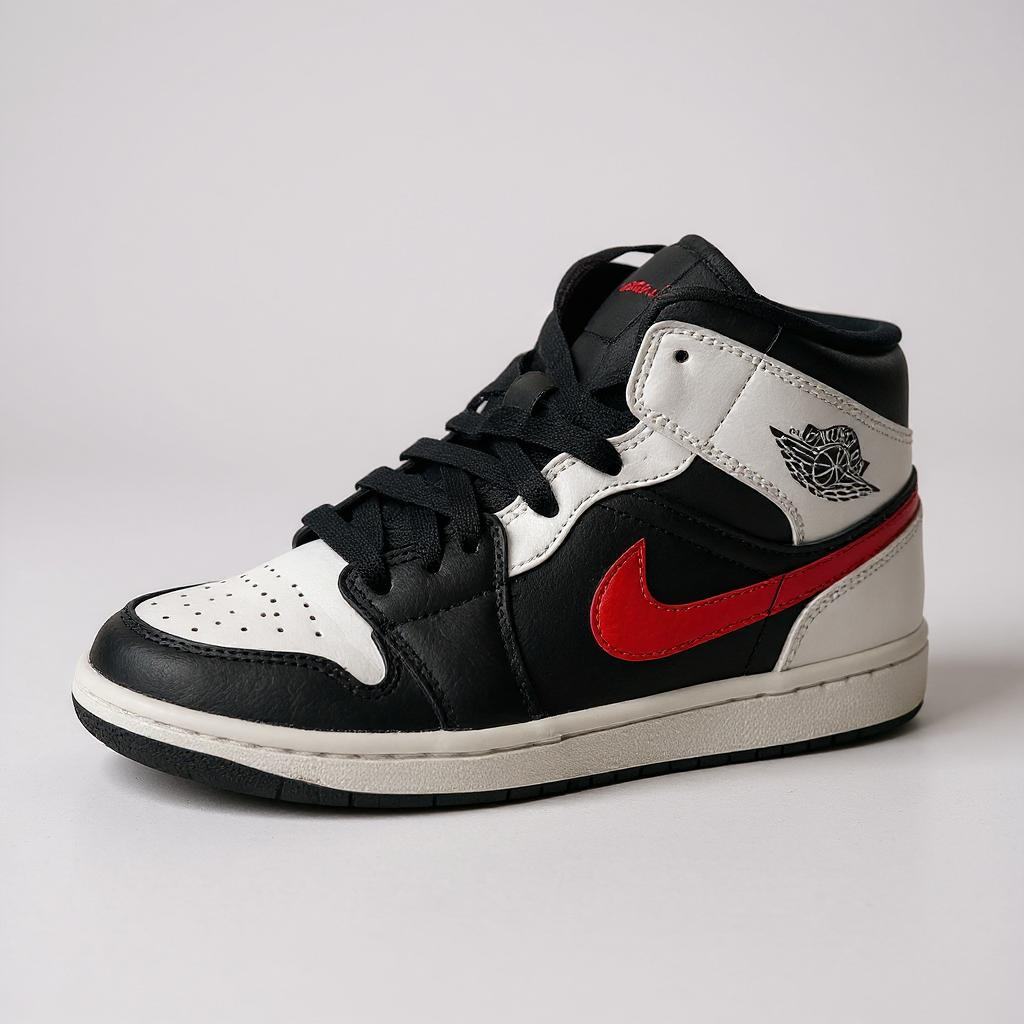 Air Jordan 1 Mid "Black Chile Red White"